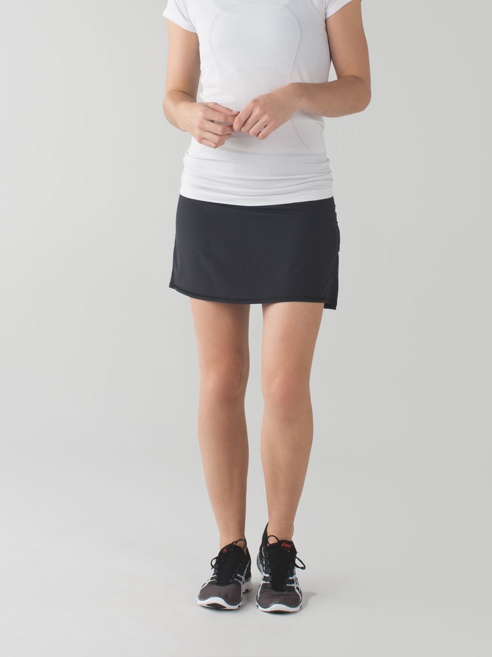 TALL Lululemon Run: Pace Setter Skirt 4 Small Golf Tennis Shorts Skort Black - Picture 5 of 9